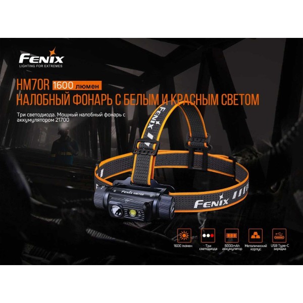 Фото - Фонарь налобный Fenix HM70R